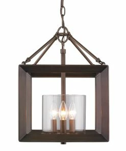 Golden Lighting American Farmhouse Smyth Mini Chandelier