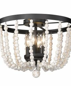 Golden Lighting Tabitha Flush Mount American Farmhouse