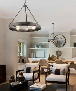 Golden Lighting American Farmhouse Drew Chandelier