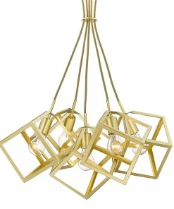 Golden Lighting American Farmhouse Cassio 5 Light Pendant