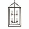 Golden Lighting American Farmhouse Smyth 8 Light Pendant (Gunmetal Bronze & Clear Glass)