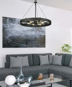 Golden Lighting American Farmhouse Vaughn Medium Pendant