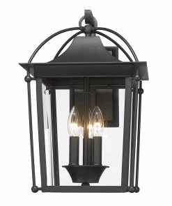 Golden Lighting Brigham Large Wall Sconce - Outdoor American Farmhouse