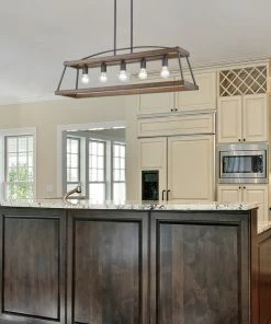 Golden Lighting Teagan Linear Pendant American Farmhouse