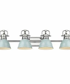 Golden Lighting Duncan 4 Light Bath Vanity American Farmhouse