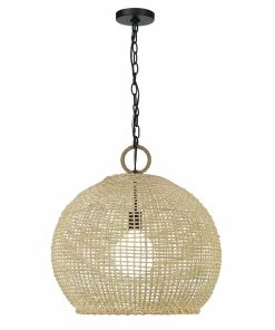 Golden Lighting American Farmhouse Reed Large Pendant