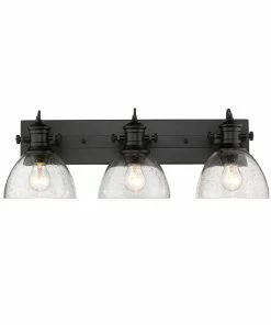Golden Lighting Hines 3 Light Bath Vanity American Farmhouse
