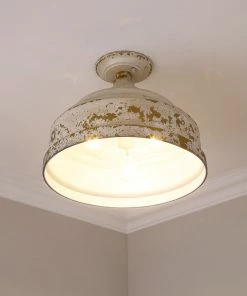 Golden Lighting Keating Semi-Flush American Farmhouse