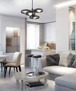 New 🔔 Golden Lighting American Farmhouse Sloane 4 Light Chandelier ✨ 13 Golden Lighting American Farmhouse Sloane 4 Light Chandelier