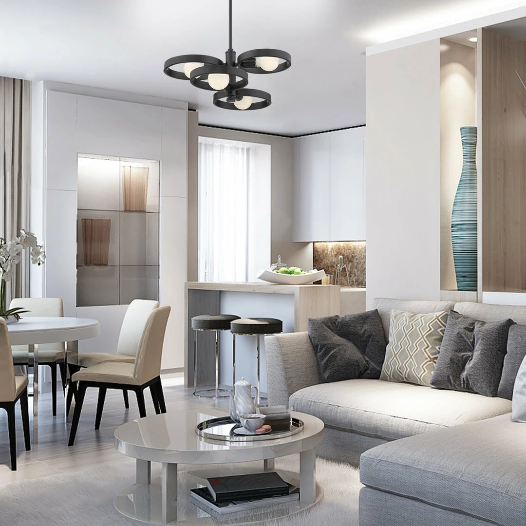 New 🔔 Golden Lighting American Farmhouse Sloane 4 Light Chandelier ✨ 8 Golden Lighting American Farmhouse Sloane 4 Light Chandelier