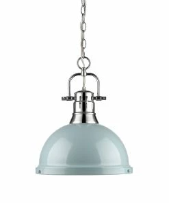 Golden Lighting American Farmhouse Duncan 1 Light Pendant With Chain