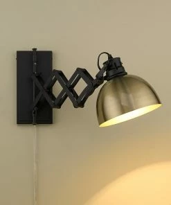 Golden Lighting American Farmhouse Hawthorn 1 Light Articulating Wall Sconce