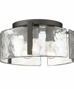 Golden Lighting Aenon Flush Mount American Farmhouse