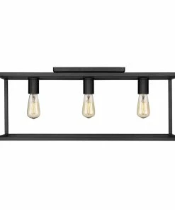 Golden Lighting American Farmhouse Wesson Flush Mount - 26"