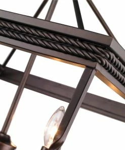 Golden Lighting Davenport 5 Light Chandelier American Farmhouse