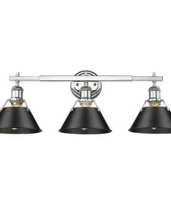 Golden Lighting Orwell 3 Light Bath Vanity American Farmhouse