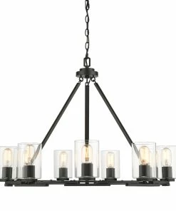 Golden Lighting Monroe 9 Light Chandelier American Farmhouse