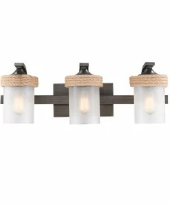 Golden Lighting Chatham 3 Light Bath Vanity American Farmhouse