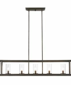 Discount 😉 Golden Lighting Smyth 5 Light Linear Pendant American Farmhouse ⌛ 32 Golden Lighting Smyth 5 Light Linear Pendant American Farmhouse