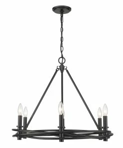 Golden Lighting Weaver 6 Light Chandelier American Farmhouse
