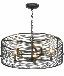 Golden Lighting Bijoux 5 Light Chandelier American Farmhouse