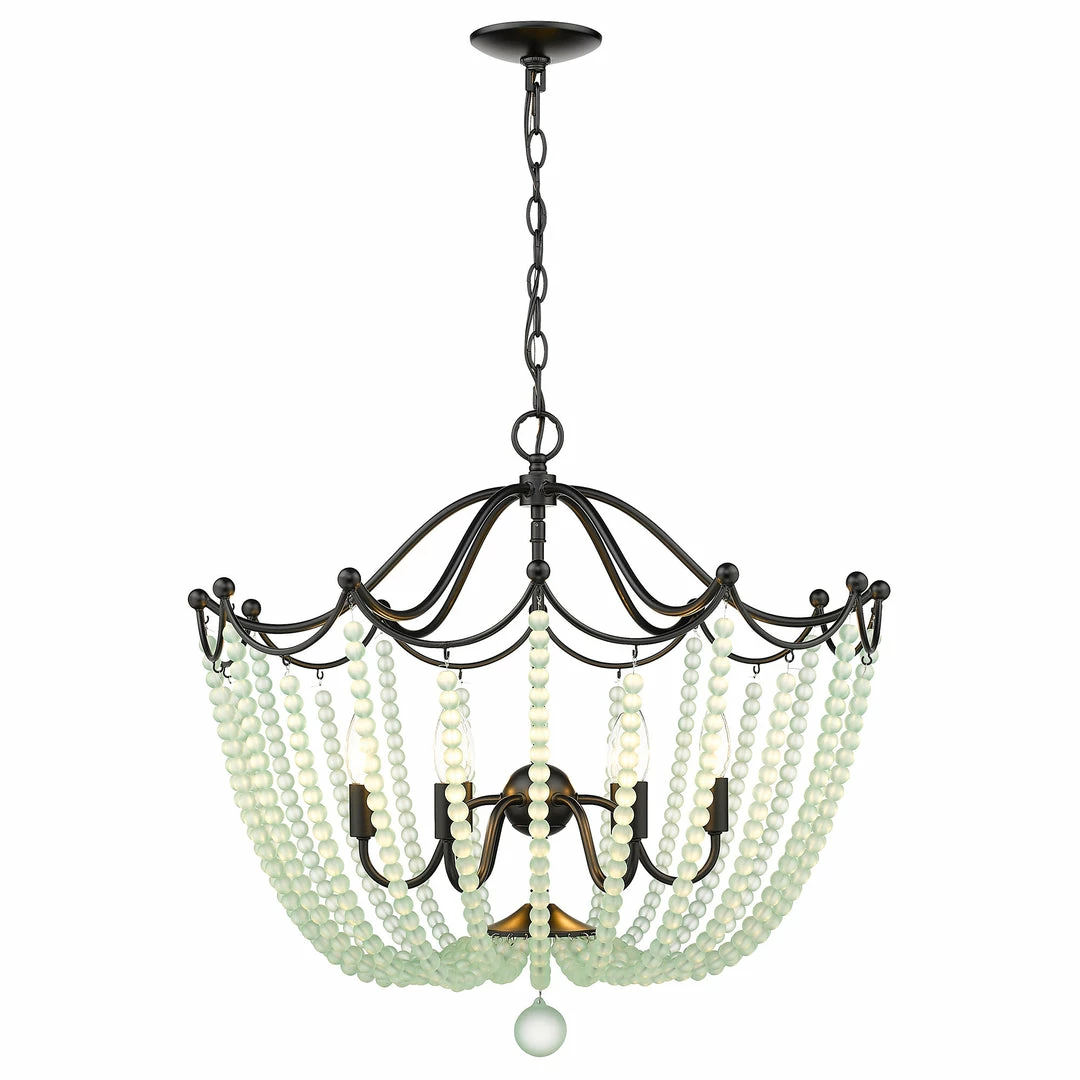 Brand new ๐ Golden Lighting Tiara 6 Light Pendant American Farmhouse ๐งจ 9 Golden Lighting Tiara 6 Light Pendant American Farmhouse