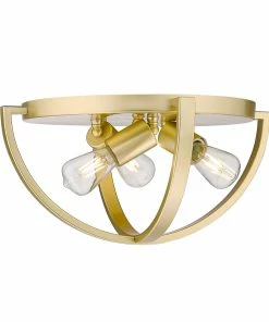 Golden Lighting American Farmhouse Colson Flush Mount - 15"