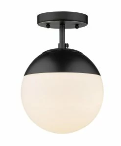 Golden Lighting Dixon Semi-Flush American Farmhouse