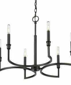 Outlet 🥰 Golden Lighting American Farmhouse Ellyn 6 Light Chandelier 🛒 10 Golden Lighting American Farmhouse Ellyn 6 Light Chandelier