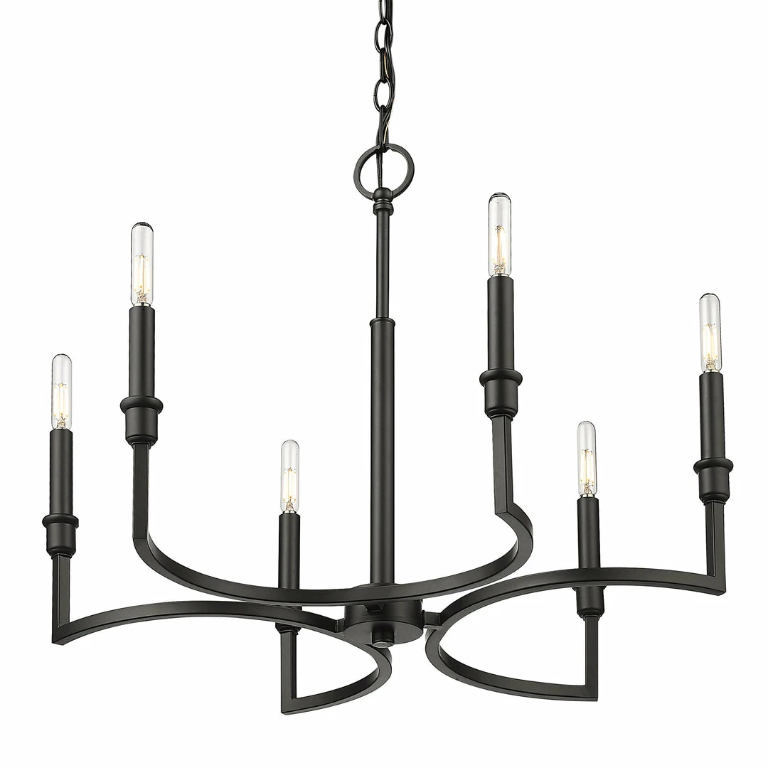 Outlet 🥰 Golden Lighting American Farmhouse Ellyn 6 Light Chandelier 🛒 6 Golden Lighting American Farmhouse Ellyn 6 Light Chandelier
