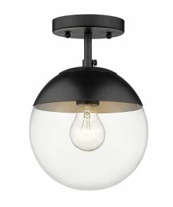 Golden Lighting Dixon Semi-Flush American Farmhouse