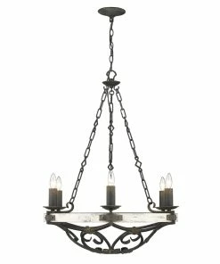 Golden Lighting American Farmhouse Madera 6 Light Chandelier