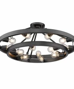 Golden Lighting American Farmhouse Castile 15 Light Semi-Flush