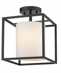 Golden Lighting American Farmhouse Manhattan Semi-Flush