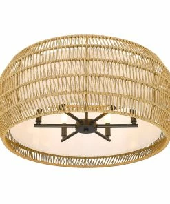 Golden Lighting American Farmhouse Everly 6 Light Semi-Flush