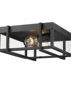 Golden Lighting American Farmhouse Tribeca Flush Mount - Outdoor