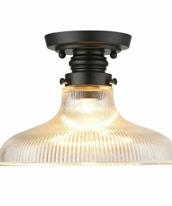 Golden Lighting American Farmhouse Clary Flush Mount