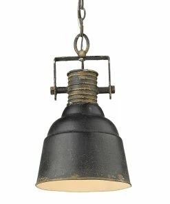 Golden Lighting Quarry 1 Light Pendant American Farmhouse