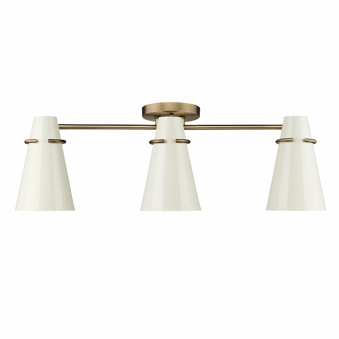 Hot Sale ๐ Golden Lighting Reeva 3 Light Semi-Flush American Farmhouse โญ 7 Golden Lighting Reeva 3 Light Semi-Flush American Farmhouse