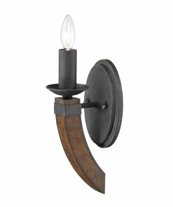 Golden Lighting American Farmhouse Madera 1 Light Wall Sconce Torchiere