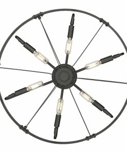 Golden Lighting Vaughn Medium Semi-Flush American Farmhouse