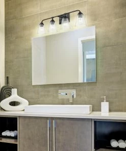 Golden Lighting Ormond 4 Light Bath Vanity American Farmhouse