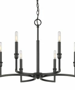 Outlet 🥰 Golden Lighting American Farmhouse Ellyn 6 Light Chandelier 🛒 9 Golden Lighting American Farmhouse Ellyn 6 Light Chandelier