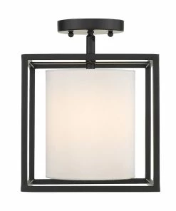 Golden Lighting American Farmhouse Manhattan Semi-Flush