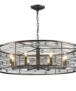 New ๐งจ Golden Lighting American Farmhouse Bijoux 8 Light Chandelier โ๏ธ 10 Golden Lighting American Farmhouse Bijoux 8 Light Chandelier