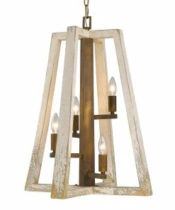 Golden Lighting Pilar 4 Light Pendant American Farmhouse