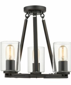 Golden Lighting Monroe 3 Light Semi-Flush - Closeout