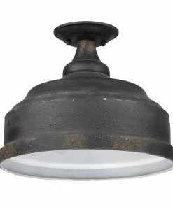 Golden Lighting Keating Semi-Flush American Farmhouse