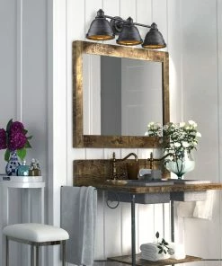 Golden Lighting Bartlett 3 Light Bath Vanity American Farmhouse