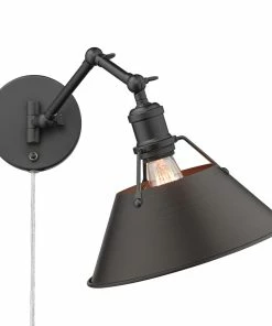 Golden Lighting Transitional Looks Orwell 1 Light Articulating Wall Sconce